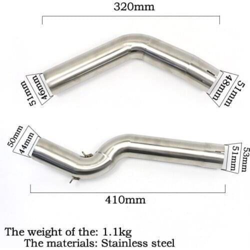 CBR600 Motorcycle Exhaust Middle Link Pipe Escape For Honda CBR600RR F5 2005 2006 2007 2008 2009 2010 2011 2012 2013 2014 2015