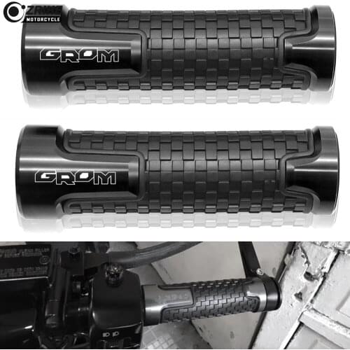 CNC Aluminium Motorcycle Handlebars Grip Handle Bar Non Slip Rubber Hand Bar Grips For HONDA GROM/MSX125 MSX 125 2014-2017