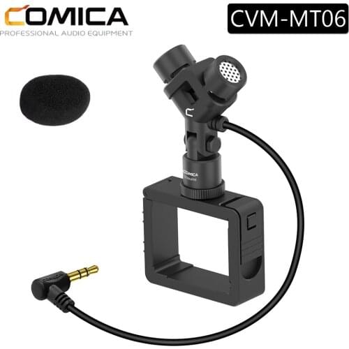 Comica CVM-MT06 3.5mm XY Stereo Dual-Mic Microphone For DJI OSMO Pocket Cardioid Condenser Mic With Windscreen