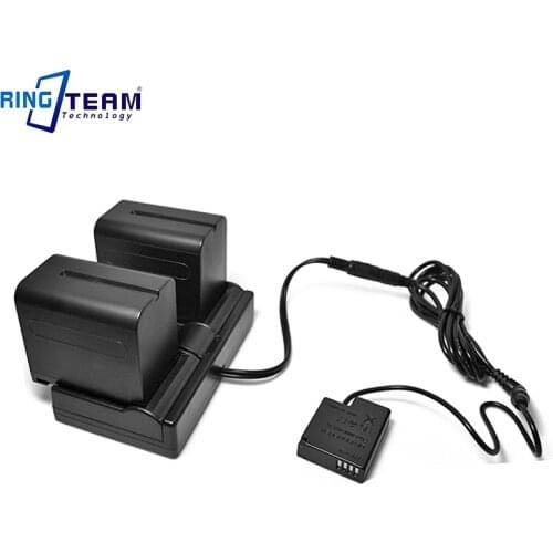 Dual Channel NP F970 F950 F550 Battery Power Supply Adapter BLH7E DMW-DCC15 DC Coupler for Panasonic Camera DMC-GM1 GM5 GF7 GF8