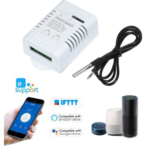 EWeLink Smart Wifi Switch Monitoring Temperature Wireless Waterproof Temperature Sensor Compatible With Alexa Google Home