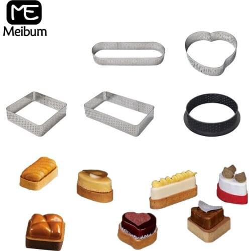 French Dessert Various Stainless Steel Tart Ring Fruit Cream Pie Pan Cheese Mousse Cake Mold Pizza Mould Bake Tools