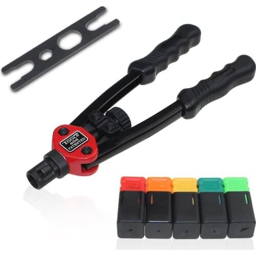 Riveter Gun Auto Rivet Tool 12" Blind Rivet Nut Gun Heavy Hand INSER NUT Tool Manual Mandrels M3 M4 M5 M6 M8 BT-606