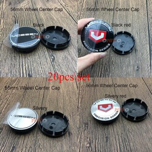 20pcs/set 56mm Four Colors Vossen series Logo wheel center Rim hub caps Wheel Centre Caps car cover for Auto styling
