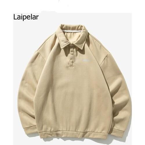 Youth Men Solid Korean Harajuku Patchwork Hoodies 2020 Autumn Pullover Casual Sweatshirts Turndown Collar Clothing