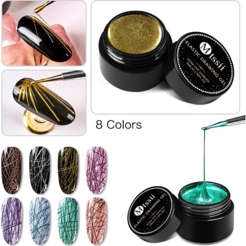 Mtssii Spider Gel Set Creative Wire Drawing Nail Gel Polish Varnish Pulling Silk Spider Nail Art Gel Polish Point Line Painting