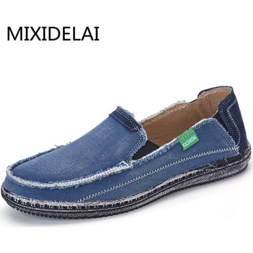 New arrival Low price Mens Breathable High Quality Casual Shoes Jeans Canvas Casual Shoes Slip On men Fashion Flats Loafer