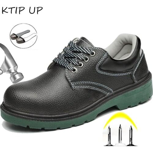 Men Safety Shoes Steel Toe Shoes Men Anti-smashing Anti-puncture Construction Work Shoes Indestructible Cortex Men Shoes