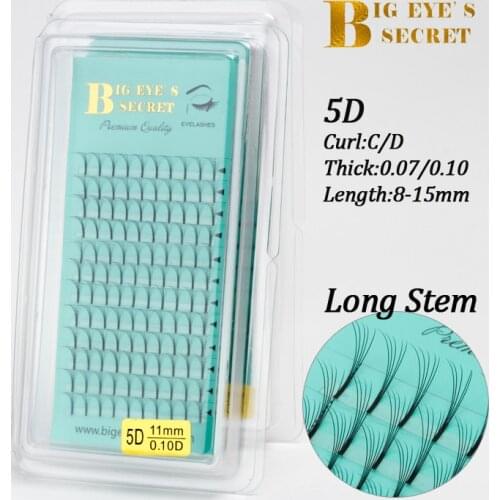 Big eyes secret 5D premade fans for volume eyelash extensions Eyelash bundles knot-free speed up the eyelash extension