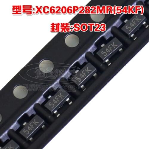 New XC6206P282MR SOT-23 silk screen 54FK positive voltage regulator chip 2.8V SOT23
