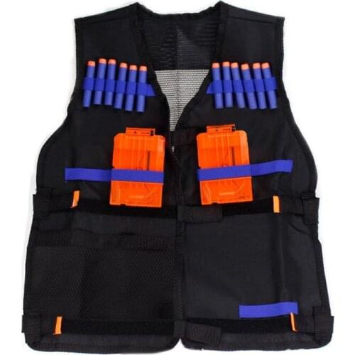 New Tactical Vest Kit Safety Vests Adjustable with Storage Closing Pockets Fit for Nerf N-Strike Elite Team Waistcoats