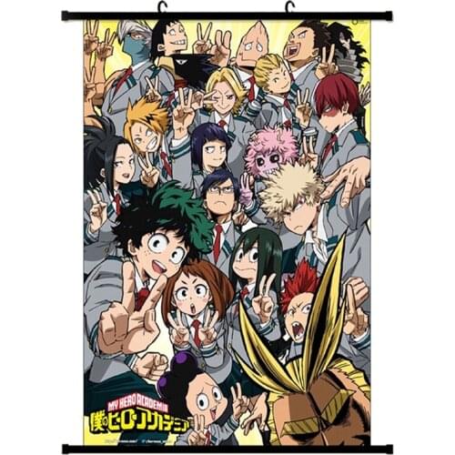 Japanese Anime Boku no Hero Academia My Hero Collective Wall Scroll Painting Poster Cosplay
