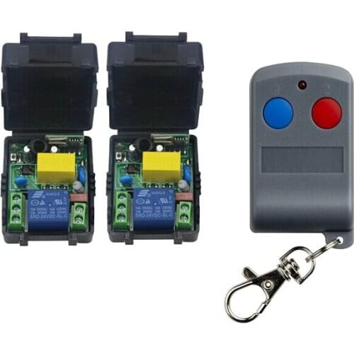 New AC 220 v 1 ch wireless remote control switch 2*receiver +1 * transmitter light Household electrical power supply on/off