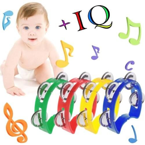 Percussion Half Moon Handheld Musical Tambourine Drum Party Gift Toy