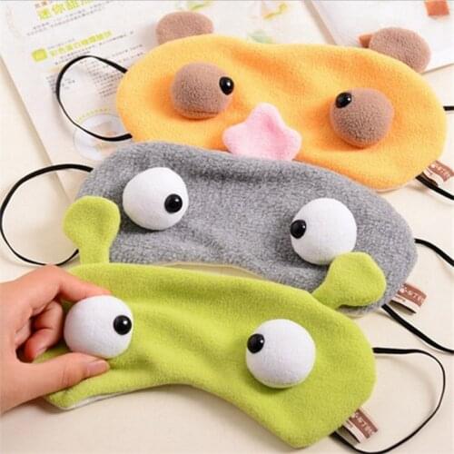 Portable Funny Cartoon Cotton Blindfold Home Travel Sleeping Eye Mask Patch Rest Shade Cover Eye Cover