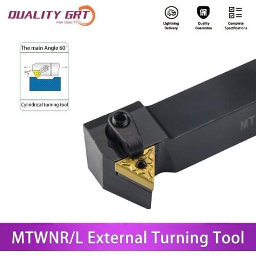 Q.Grt MTWNR1616H16 MTWNR2020K16 MTWNL2525M16 External Turning Tool Holder Carbide Inserts TNMG MTWNR CNC Lathe Cutting Tools