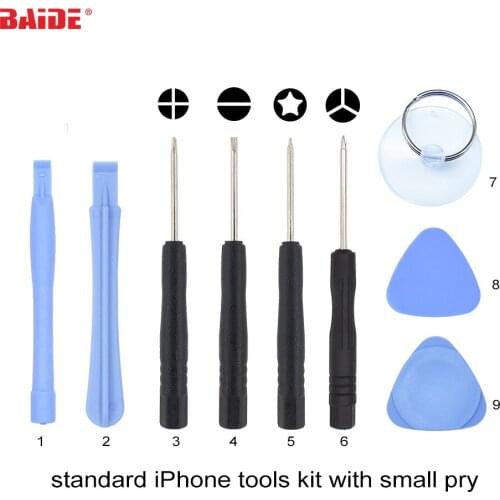 With 0.6 Y 9 in 1 Screwdriver Set Standard 10 in 1 Mobile Phone Opening Tools Kit For iPhone 7 8 X Repair Tool 70set/lot