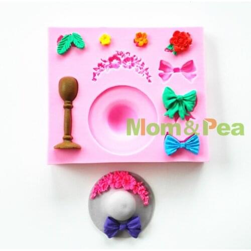 Mom&Pea 0709 Free Shipping Hat & Decorations Shaped Silicone Press Mold Cake Decoration Fondant Cake 3D Mold Food Grade