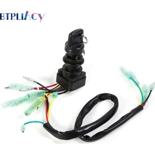 BTRLIACY Universal Boat Ignition Key Switch Assembly For Yamaha 40HP 60HP Outboard Motor Replace 703-82510-42-00/703-82510-43-00