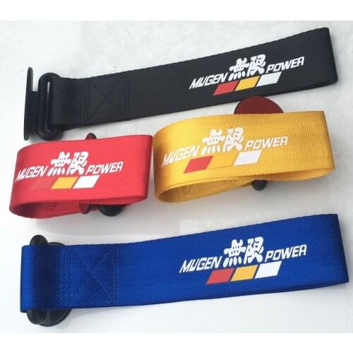 JDM Racing Mugen Universal High Quality Racing Car Tow Strap/Tow Ropes/Hook/Towing Bars With Sticker Easy Install JG-TH08