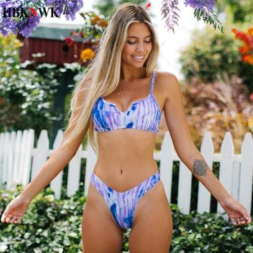 Swimsuits Women Push Up Bikini Sets Sexy V-neck Tie Dye Swimwear 2020 biquini Brazil Swim Suit Female Beach Bikinis Bathing Suit