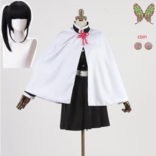 Adult and Kids Anime Demon Slayer Cosplay Costume Kimetsu no Yaiba Kanao Tsuyuri Kanawo Kimono Outfit Women Halloween