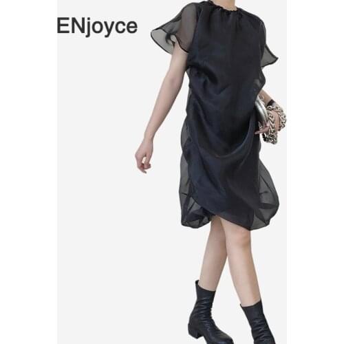 Summer Women Lanter Sleeve Mini Dress Runway Designer Black Mesh Holiday Party Dresses Sexy Prom Party Dress Vestidos Femme