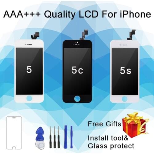 AAA LCD screen for iPhone 5S, iPhone 5 with border touch screen LCD black for iPhone 5C