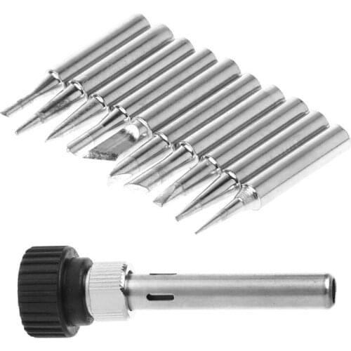 11 Pcs 900M-T Soldering Iron Tips Lead Free For Hakko 936 Lukey 852D 898d SAIKE Soldering Station Drop Shipping