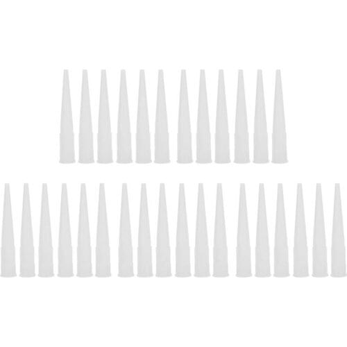 30pcs Caulking Gun Nozzles Plastic Glass Glue Nozzles Sealant Silicone Caulking Tips Universal Caulking Nozzle Glass Glue Tip