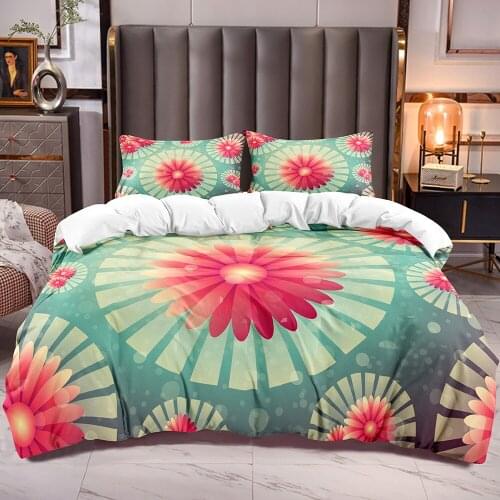 Botanical Comforter Cover for Boys Girls Floral Duvet Cover Kids Teens Adults Flowers Print Bedding Duvet Cover Zipper Closure