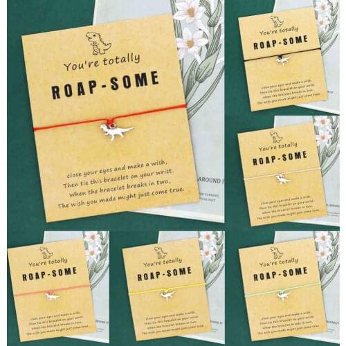 Dinosaur Charms Animal Pendants Bracelet Cute Dinosaur Friendship Bracelet Dinosaur Jewelry Women Men Best Friend Charm Bracelet