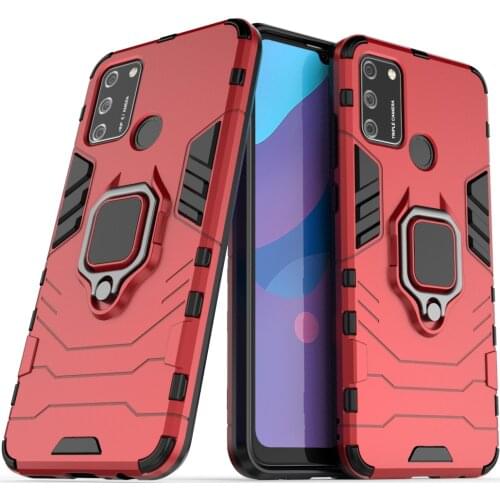 For Honor 9A Case Cover Luxury Thin Hard Armor Shockproof Car Holder Ring Case for Huawei Honor 9A Honor 9 A Honor9 A Honor9A