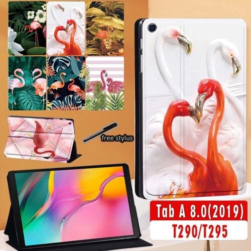 PU Leather Tablet Cover Case for Samsung Galaxy Tab A 8.0 Inch SM-T290 SM-T295 Flip Stand Case