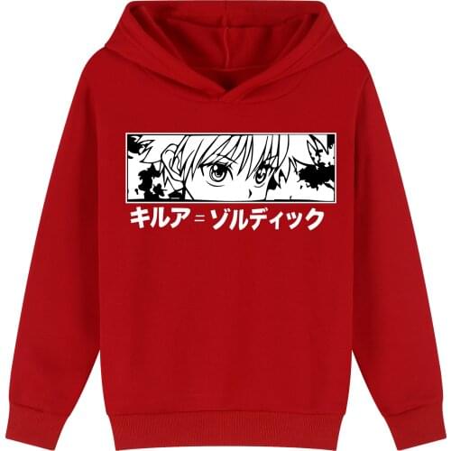 Childrens Hoodie Kawaii Manga Hoodies Sweatshirt Killua Zoldyck Anime For Teens Loose Hooded Sweatshirt Hoody Pullover Clothes