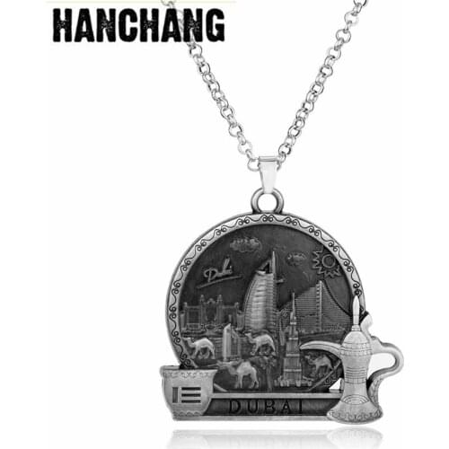 Dubai De La Tour Arabai Necklace Ship To Trave Pendant Necklace Women Men Simple Design Choker Colar Gifts
