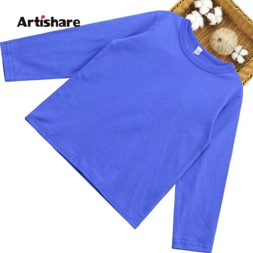 T-shirt For Girls Solid Color Kids Tops For Girls Casual Style Child T-shirt Spring Autumn Childrens Clothes 6 8 10 12 14
