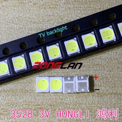 HONGLI TRONIC LED Backlight 1210 3528 2835 1W 6V 100LM Cool white LCD Backlight for TV TV Application 500PCS