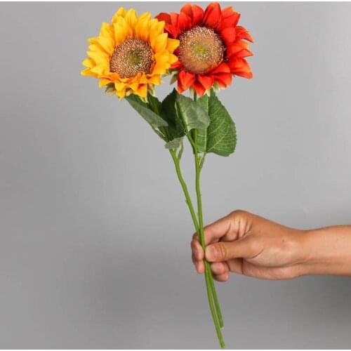 Simulation Sunflower Sunflower Small Sunflower Simulation Flower Home Decoration Single Plastic Artificial Flower Factory Outlet