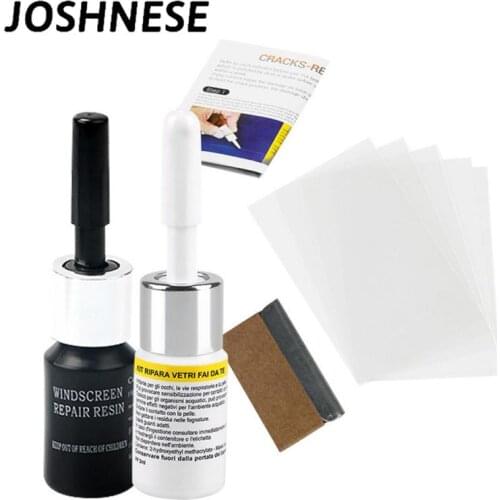JOSHNESE 2pcs Car Window Glass Cracked Scratch Repair Tools DIY Windshield Scratch Repair Tool Glass Scratch Repair Liquid Agent