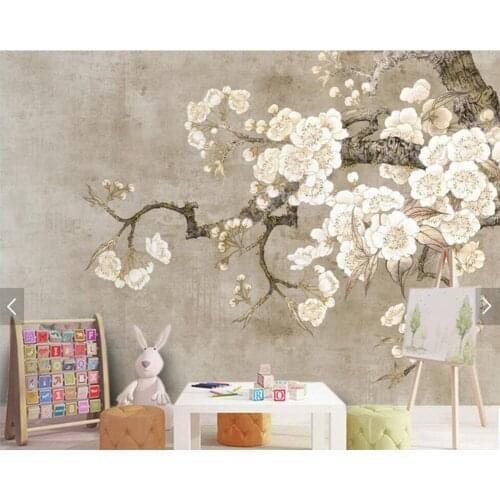 Chinese vintage hand drawn ink lotus wallpaper,living room sofa TV wall bedroom study restaurant Custom murals papel de parede