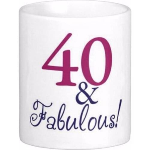 Celebrating Forty And Fabulous Classic White Coffee Mugs Tea Mug Customize Gift By LVSURE Ceramic Mug Travel Coffee Mugs