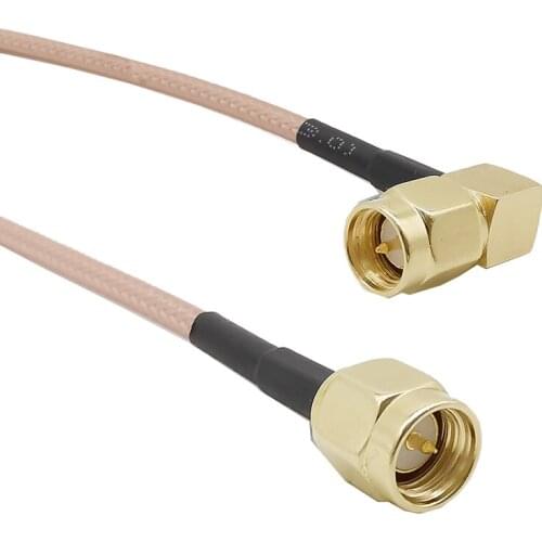 SMA Male to SMA Male Right Angle Connector RF Pigtail RG316 Coaxial Cable SMA Male Plug to SMA Plug Adapter 10CM-1M
