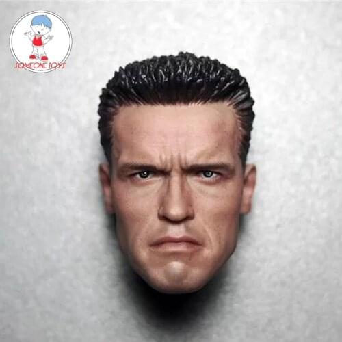 1/6 Scale Arnold Schwarzenegger Head Sculpt Male Head Carving Model Terminator 2 T800 for 12" Inches TBLeague Action Figure