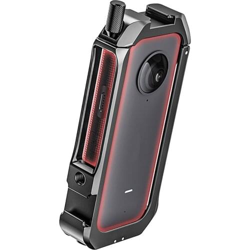 Metal Protective Cage Case Housing Frame with Extend Cold Shoe Lens Guards for lnsta360 ONE X2 VLOG Camera Parts