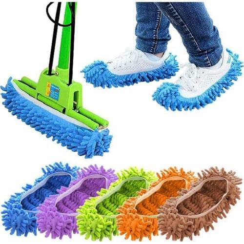 Anti slip Shoes Mop Cover Hands Brush Scrubber Feet Shoes Mophead Slipper Cases Handsfree Floor Cleaning Feet Mop Scrubber