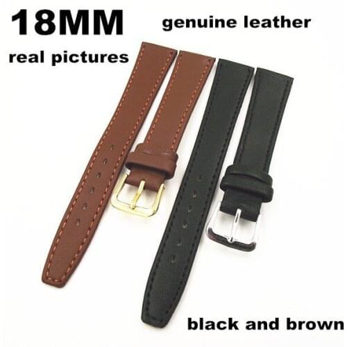 New arrived - High quality 2PCS/lot 18mm genuine leather watch band watch strap watch parts - 3191