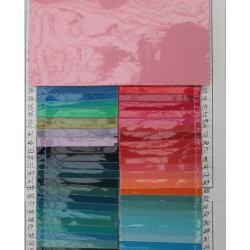 Factory wholesale artificial leather glossy patent handbag leather luggage leather PU leaching paint fabric