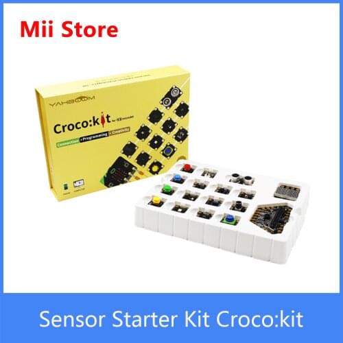 Yahboom Original STEM Alligator Clip Electronic Educational Robot sensor Starter Kit Croco:kit For BBC Micro:bit V2