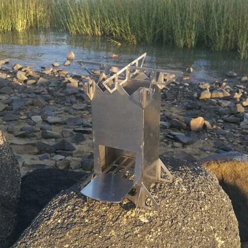 Portable Folding Wood Stove Practical Durable Multi-functional Outdoor Camping Picnic Cooking Burning Rocket Stove